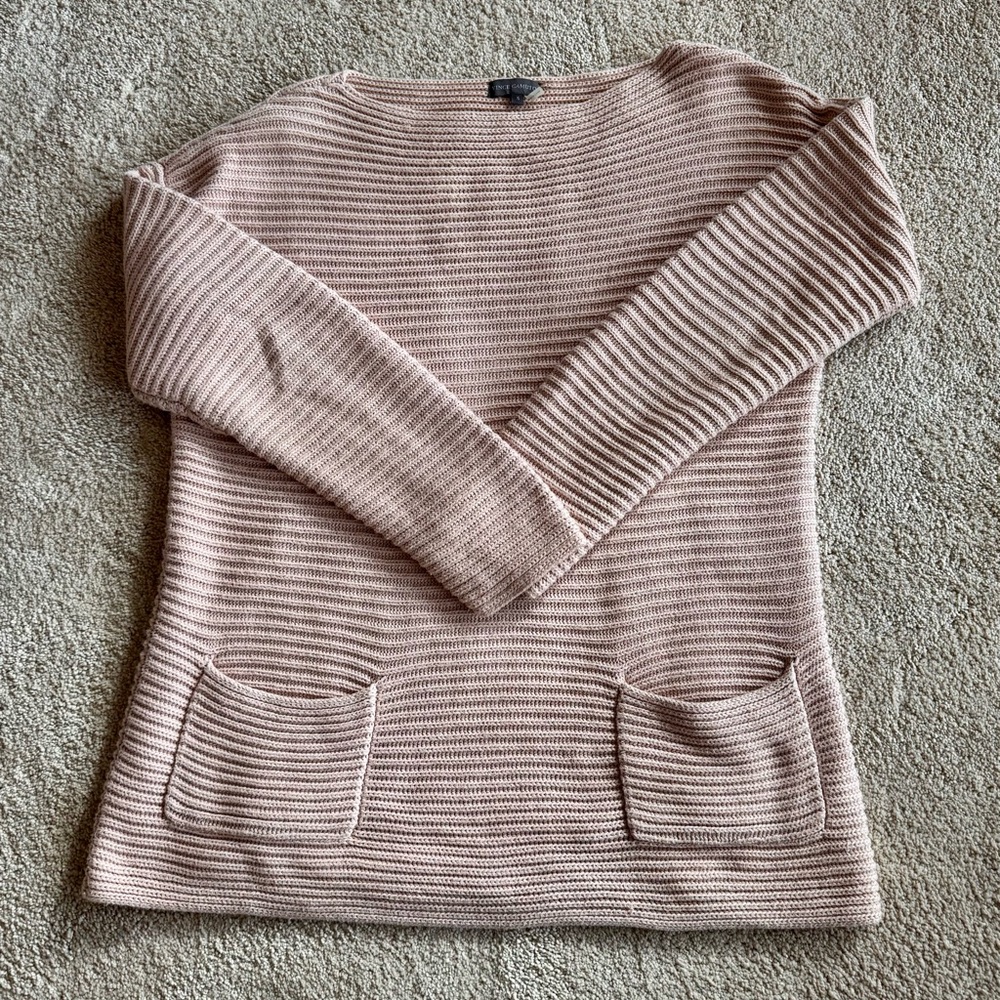 Vince Pink Ribbed Women's Sweater